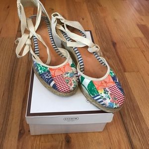 Coach Kerrie Patchwork Wedges Size 10